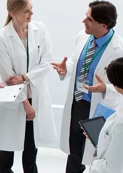 doctors talking